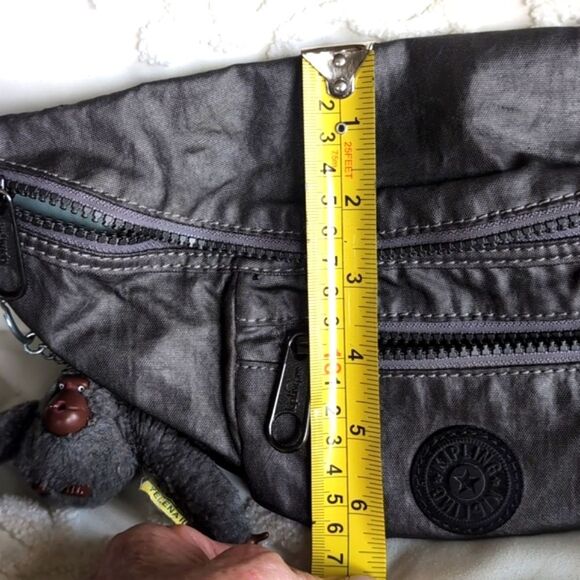 Kipling Fundy PM Waist Bag/Crossbody/Travel - Metallic Graphite Unisex - Picture 10 of 13